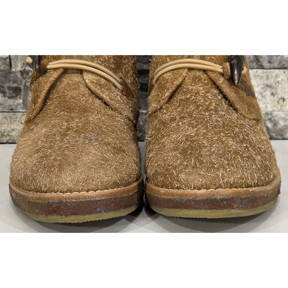 Trask Italian Suede Ankle Boot Brown Horn Toggle Bootie Womens Carissa 8M - Picture 7 of 14